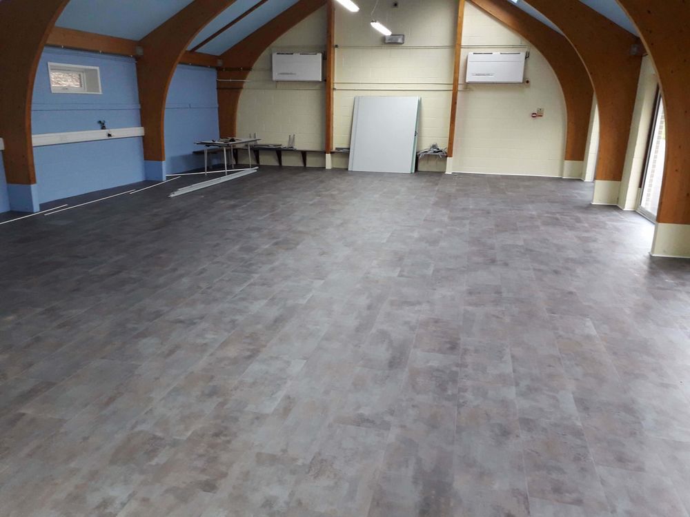 LVT flooring fitted in a large room in Essex